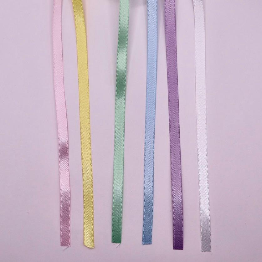 【オーダー可能】イニシャル　くるみボタンのヘアリボン　宝塚　組カラー　クロスステッチ刺繍 | 9枚目